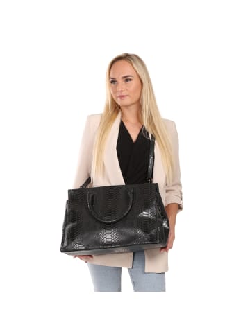 Toscanto Leder Henkeltasche Toscanto Tasche schwarz ca. 40cm