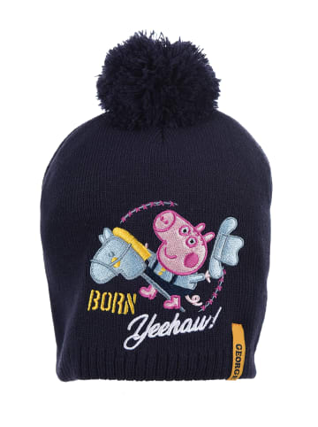 Peppa Pig 2tlg. Set: Mütze und Handschuhe Winter in Blau