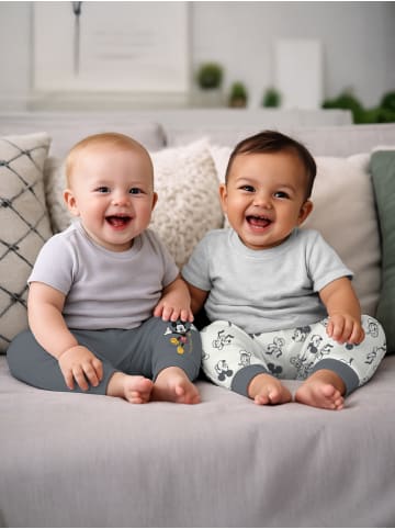 Disney 2er Pack Disney Mickey Mouse Baby Hose Babyhose Babykleidung in weiß/grau