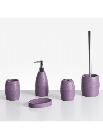Beliani 5-tlg Badezimmer-Zubehör YARAPA in Violett