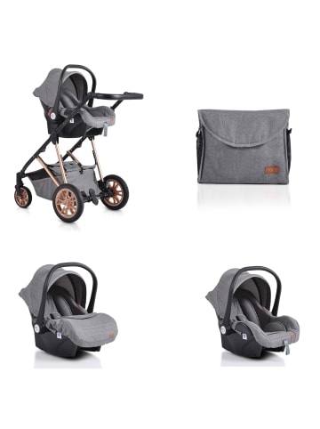 Moni Kinderwagen Midas 3 in 1 in grau