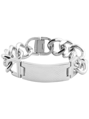 Adeliás Herren Armband – Panzerarmband aus Edelstahl 23 cm in silber