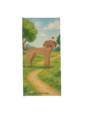 Mr. & Mrs. Panda Badehandtuch Hund Dogge Design ohne Spruch in Grau Pastell