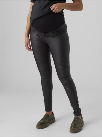 Vero Moda Hose in Lederoptik in Black