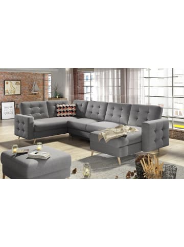 MF Design Ecksofa Thor  in Webstoff Hellgrau in Hellgrau -  (L) 320 x (B) 320 x (H) 90 cm