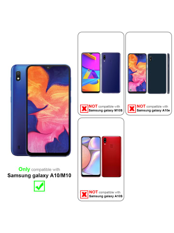 cadorabo Hülle für Samsung Galaxy A10 / M10 Blumen Design in FLORAL BLAU