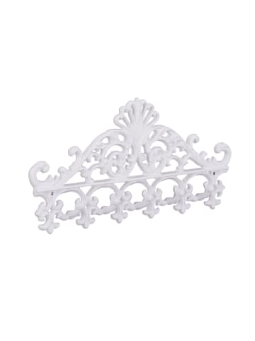 relaxdays Garderobenleiste in Weiß - (B)35x (H)17 x (T)3,5 cm