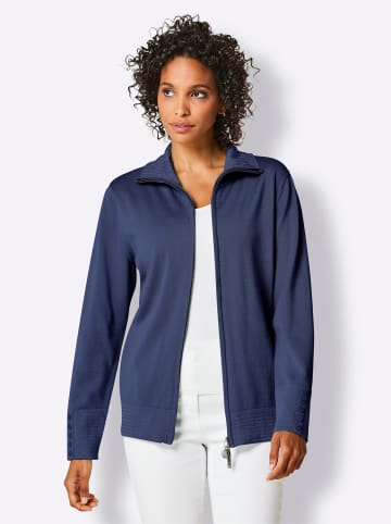 creation L Baumwoll-Strickjacke in marine