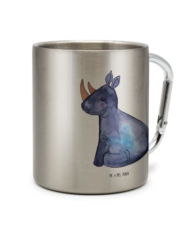 Mr. & Mrs. Panda Edelstahl-Thermobecher Einhorn Nashorn ohne Spruch in Silber