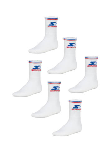 STARTER 6er-Set: Tennissocken Herren Baumwolle mit Logo in Weiß