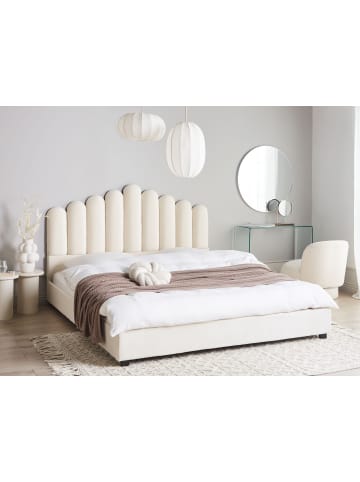 Beliani Doppelbett VINCENNES in Weiß/Schwarz - (W) 185 x (H) 124 x (L) 213 cm