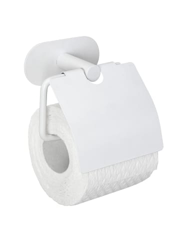 Wenko Toilettenpapierhalter OREA SHINE in Weiße Matte, (B) 16 x (H) 12,5 x (L) 7 cm