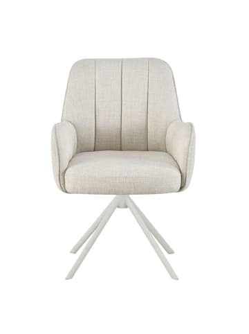 DUBI Möbel 2er-Set: Drehstuhl THOMAS-ZURI in Cremeweiß - (B)58 x (H)88 x  (T)62 cm