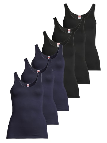 Conta Unterhemd / Top Modal in Schwarz / blau