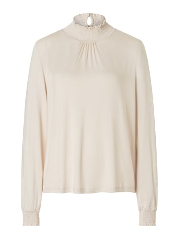 More & More softes Stretch-Blusenshirt in powder creme