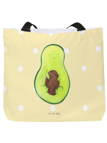 Mr. & Mrs. Panda Shopper Tasche Avocado Kern ohne Spruch in Gelb Pastell