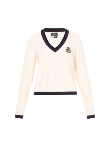 DreiMaster Maritim Women Sweater in offwhite navy wine red