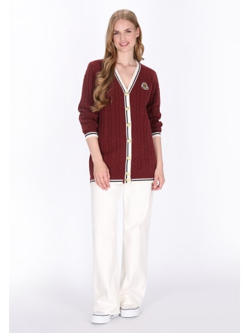 DreiMaster Women Cardigan in wine red navy offwhite