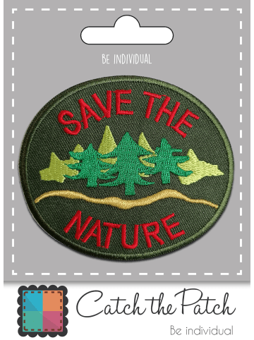 Catch the Patch Save The Nature NaturApplikation Bügelbild inGrün