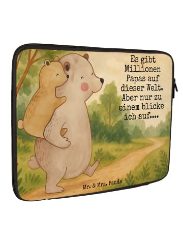 Mr. & Mrs. Panda Laptoptasche Papa Bär Design mit Spruch in Weiß