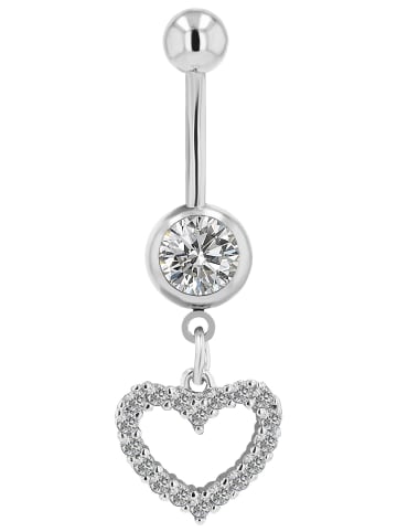 Adeliás Damen Anhänger – Herzanhänger aus Edelstahl in silber