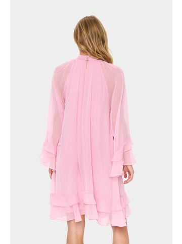SAINT TROPEZ Kleid LabelleSZ Lockere Passform in Pink Nectar