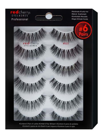 Red Cherry Eyelashes Bandwimpern 523 - 6 Pairs in Schwarz