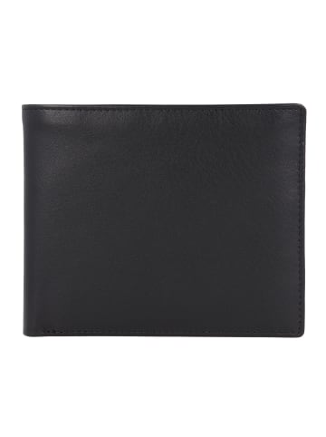 Esquire Frankfurt Geldbörse RFID Schutz Leder 12 cm in schwarz