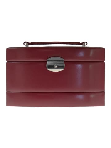 Windrose Merino Schmuckkasten 17 cm in rot