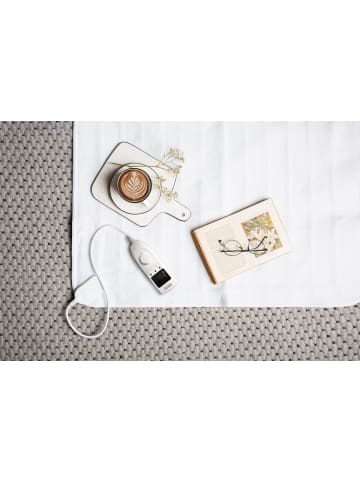 camry CR 7422 Einzel-Heizdecke 160 x 100 cm - 60 W mit 5 Heizstufen in Weiß