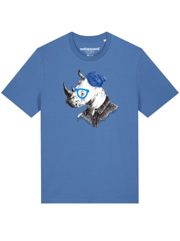 wat? Apparel T-Shirt Nashorn in Bright Blue