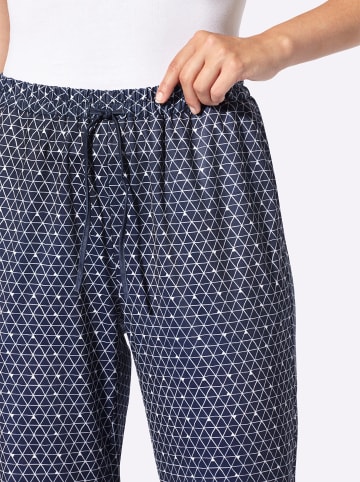 WITT WEIDEN Jersey-Hose in marine-bedruckt