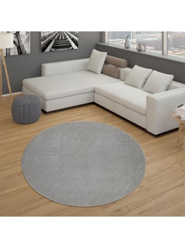 KADIMA DESIGN Waschbarer Teppich waschmaschinenwaschbar Unifarben Küche, Flur in Silber