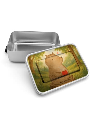 Mr. & Mrs. Panda Bento Box Bär Kaffee Design ohne Spruch in Weiß