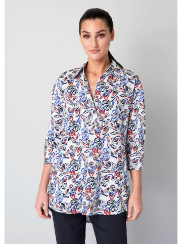 Alba Moda Hemdbluse mit Alloverdruck in marine