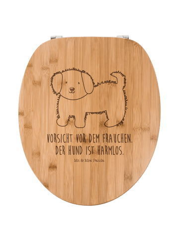 Mr. & Mrs. Panda Klobrille Hund Flauschig mit Spruch in Transparent