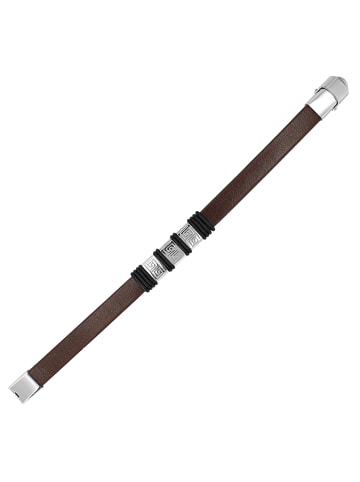 Adeliás Herren Armband aus Leder 21 cm in braun