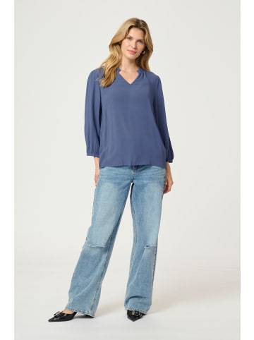 Kaffe Langarm-Bluse KAkamilla Regular fit in Blue Indigo