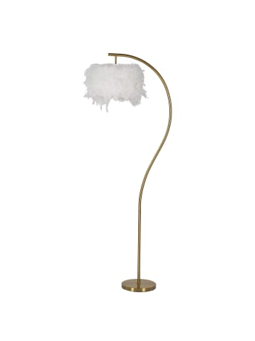 Mauro Ferretti Stehlampe mit weißen Federn, 60 x 33 x 170 cm