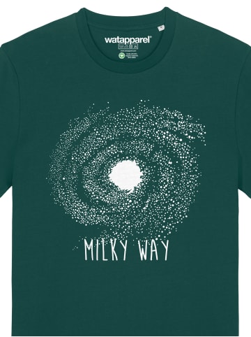 wat? Apparel T-Shirt Milky way in Dunkelgrün