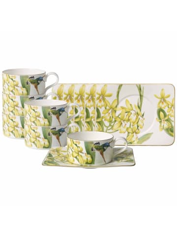 Villeroy & Boch 6er Set Teetassen mit Untertassen Amazonia in Bunt 230 ml in bunt