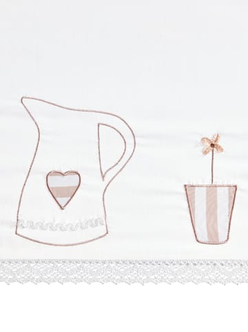 Heine Querbehang in weiß-beige