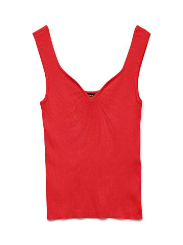 Vero Moda Strickpullover in Fiery Red