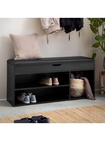 KADIMA DESIGN Schuhbank mit Sitzfläche Garderoben-Bank 104x51x32 cm Kunstleder
