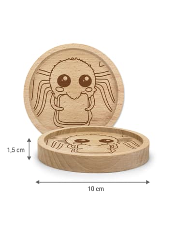 Mr. & Mrs. Panda Holz Untersetzer Spinne Agathe Sandwich ohne Sp... in Transparent