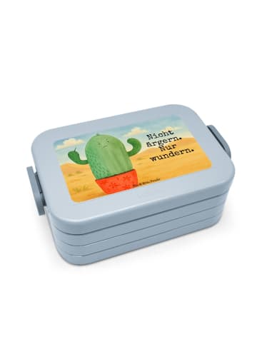 Mr. & Mrs. Panda MEPAL Bentobox Kaktus Wut Design mit Spruch in Blau Pastell