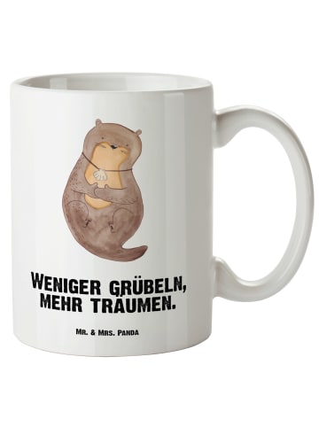 Mr. & Mrs. Panda Becher Otter Muschel mit Spruch in Weiß