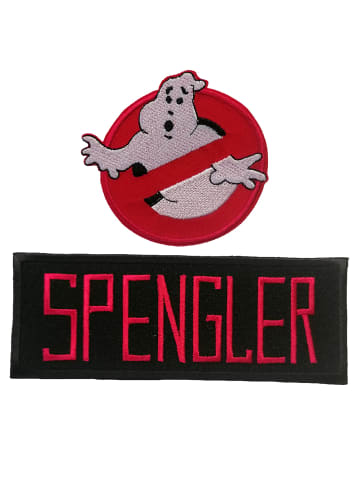 Catch the Patch Ghostbuster Set 2 Stück Spengler Logo FilmApplikation Bügelbild inRot