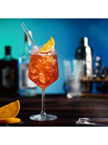 HÅLM Aperol Spritz Sprüche gravierte Glasstrohhalme mit 6 lustigen Trinksprüchen