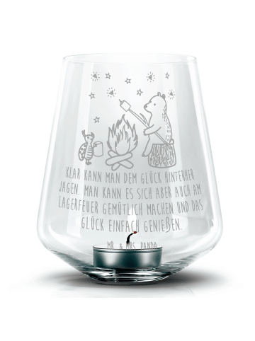 Mr. & Mrs. Panda Teelicht Glas Bär & Marienkäfer Lagerfeuer mit ... in Transparent